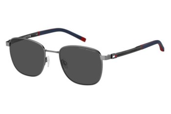 Sluneční brýle Tommy Hilfiger TH2138/S 5UV/IR Obdélníkové Šedé