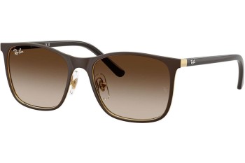 Sluneční brýle Ray-Ban Junior RJ9551S 297/13 Squared Hnědé