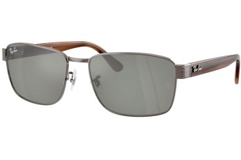 Sluneční brýle Ray-Ban RB3750 925940 Squared Hnědé