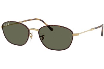 Sluneční brýle Ray-Ban RB3749 927358 Polarized Obdélníkové Zlaté