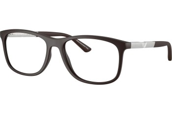 Brýle Emporio Armani EA3247 6186 Squared Hnědé