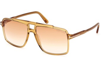 Sluneční brýle Tom Ford Kemp FT1177 39F Squared Žluté