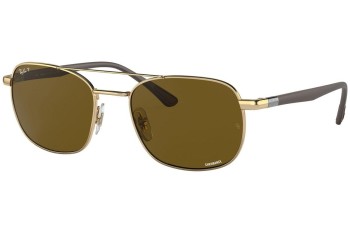 Sluneční brýle Ray-Ban Chromance Collection RB3670CH 001/AN Polarized Squared Zlaté