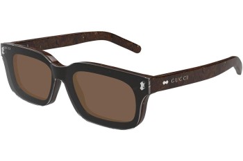 Sluneční brýle Gucci GG1711S 003 Squared Hnědé