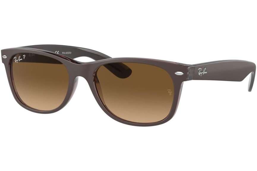 Sluneční brýle Ray-Ban New Wayfarer RB2132 6608M2 Polarized Squared Hnědé