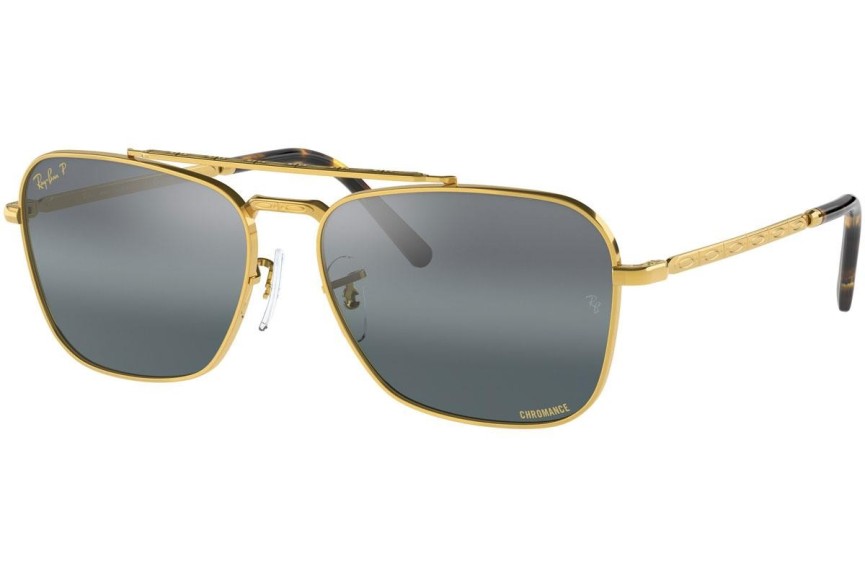 Sluneční brýle Ray-Ban New Caravan Chromance Collection RB3636 9196G6 Polarized Squared Zlaté