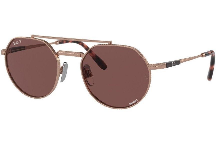 Sluneční brýle Ray-Ban Jack II Titanium Chromance Collection RB8265 3140AF Polarized Okrouhlé Zlaté