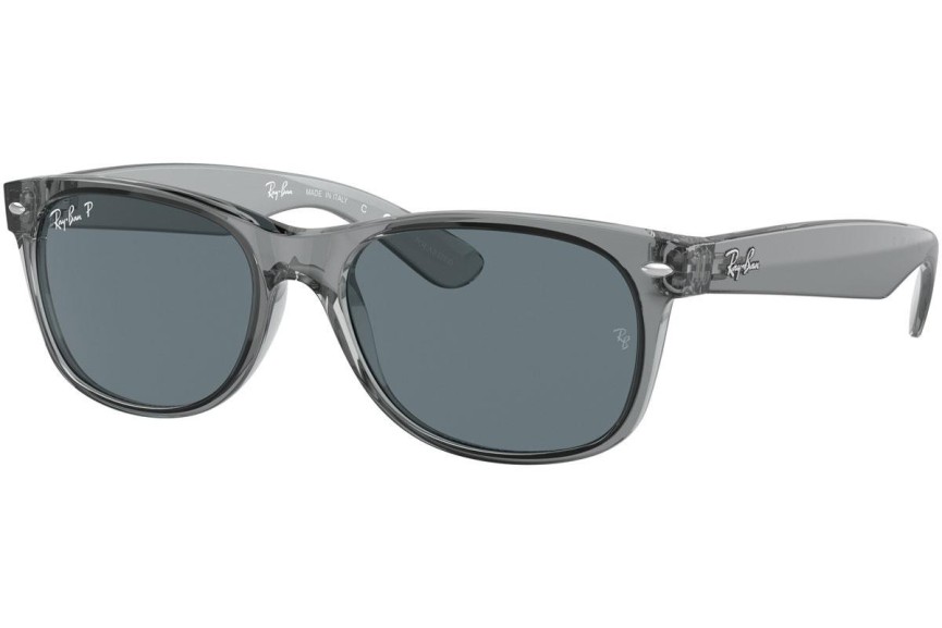 Sluneční brýle Ray-Ban New Wayfarer RB2132 64503R Polarized Squared Šedé