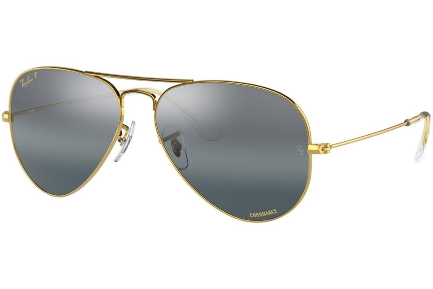 Sluneční brýle Ray-Ban Aviator Chromance Collection RB3025 9196G6 Polarized Pilot Zlaté