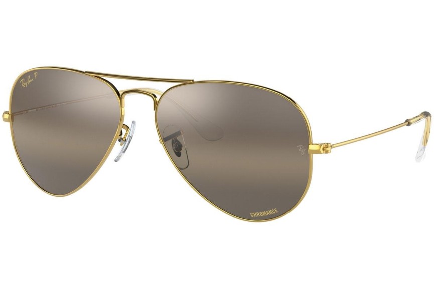 Sluneční brýle Ray-Ban Aviator Chromance Collection RB3025 9196G5 Polarized Pilot Zlaté