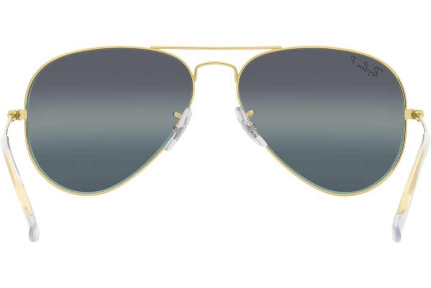 Sluneční brýle Ray-Ban Aviator Chromance Collection RB3025 9196G6 Polarized Pilot Zlaté