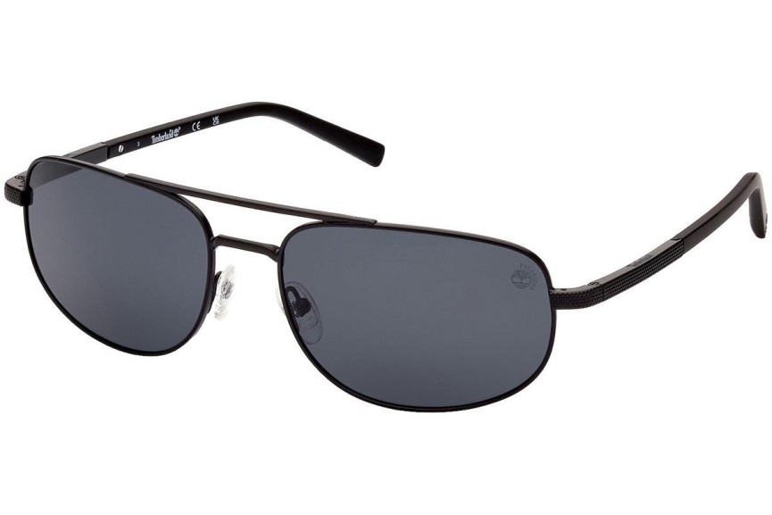 Sluneční brýle Timberland TB9285 02D Polarized Obdélníkové Černé