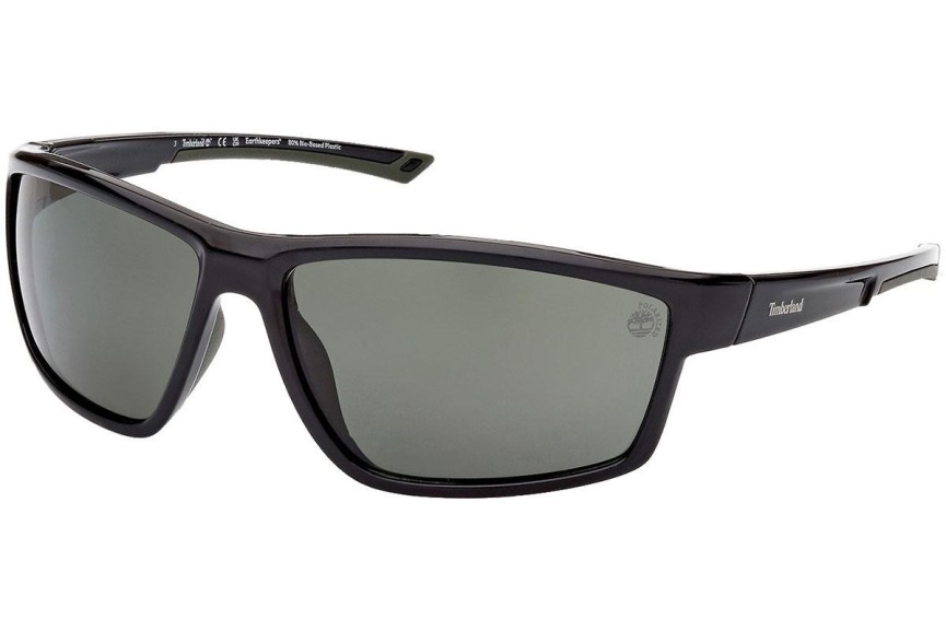 Sluneční brýle Timberland TB9287 01R Polarized Obdélníkové Černé