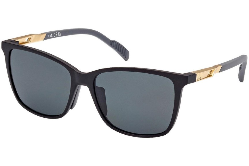 Sluneční brýle Adidas Sport SP0059 02D Polarized Okrouhlé Černé