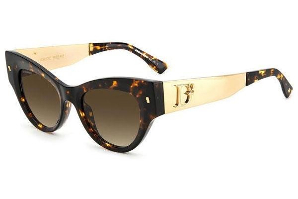 Sluneční brýle Dsquared2 D20062/S 581/HA Cat Eye Havana