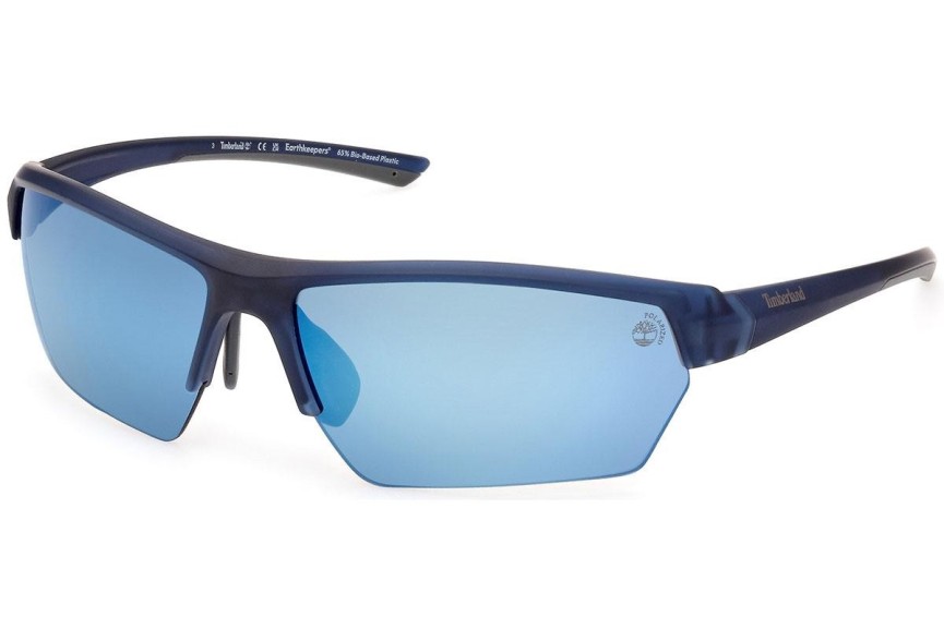 Sluneční brýle Timberland TB9294 91D Polarized Obdélníkové Modré