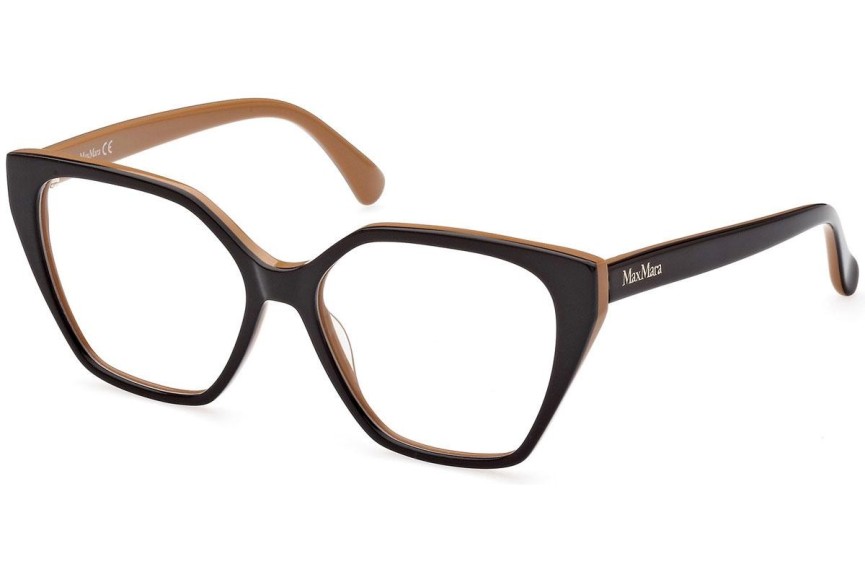 Brýle Max Mara MM5085 050 Squared Hnědé