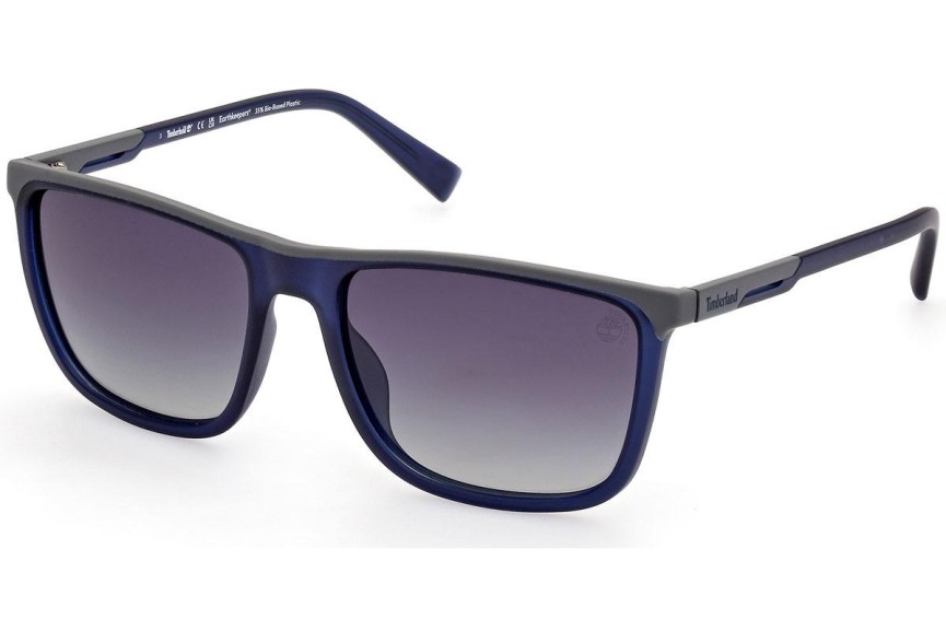 Sluneční brýle Timberland TB9302 91D Polarized Squared Modré