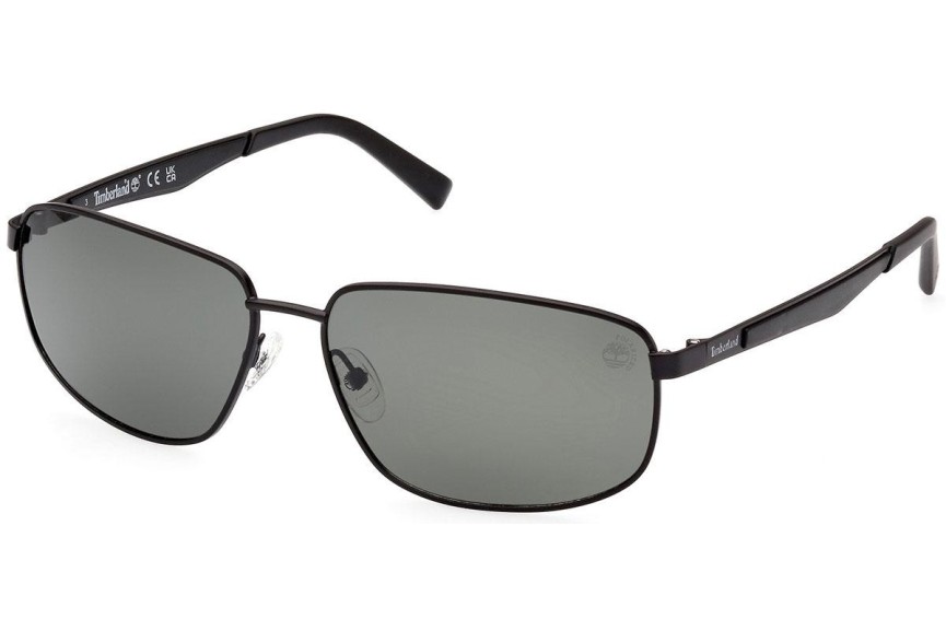 Sluneční brýle Timberland TB9300 02R Polarized Obdélníkové Černé