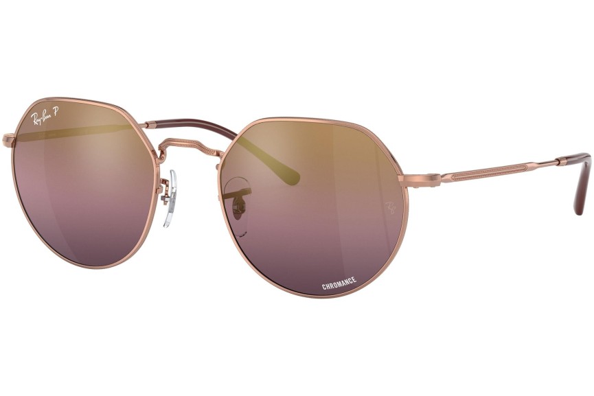 Sluneční brýle Ray-Ban Jack Chromance Collection RB3565 9202G9 Polarized Okrouhlé Zlaté