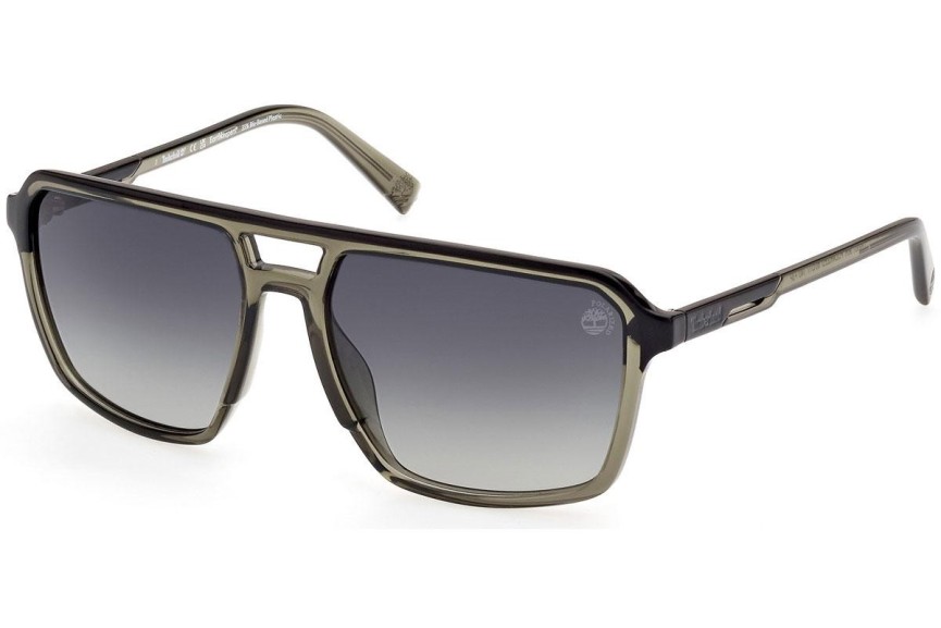 Sluneční brýle Timberland TB9301 96R Polarized Squared Zelené