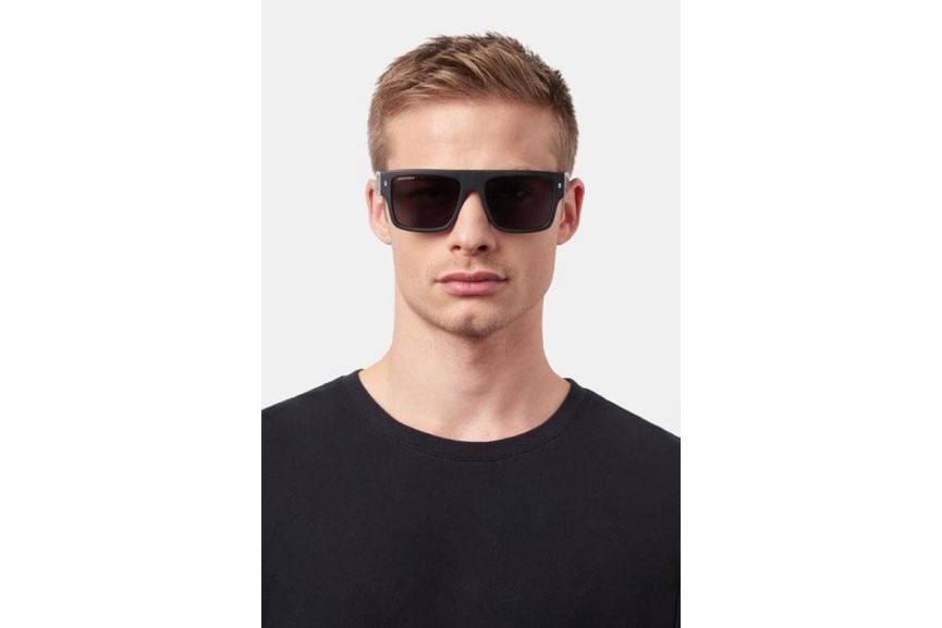 Sluneční brýle Dsquared2 ICON0003/S 003/T4 Flat Top Černé