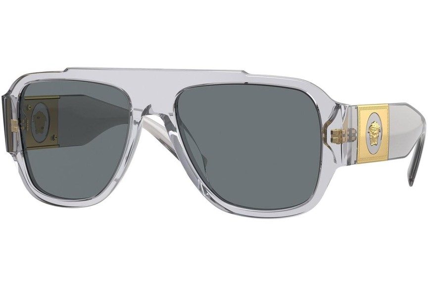 Sluneční brýle Versace Macy'S Aviator VE4436U 530580 Flat Top Šedé