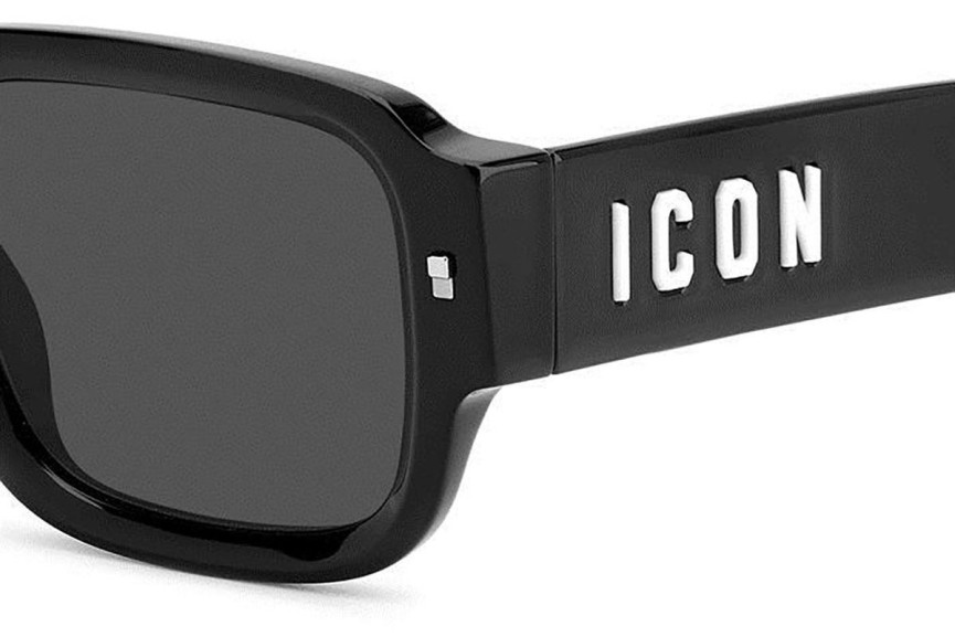 Sluneční brýle Dsquared2 ICON0009/S 807/IR Obdélníkové Černé