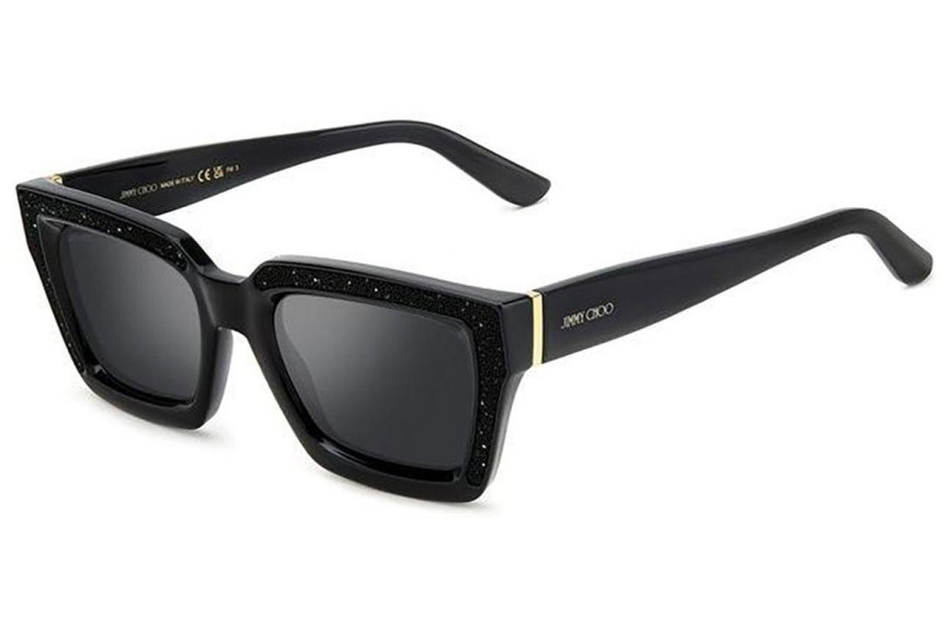 Sluneční brýle Jimmy Choo MEGS/S 807/T4 Obdélníkové Černé