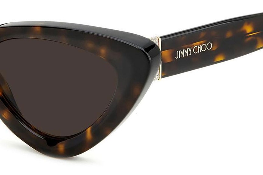 Sluneční brýle Jimmy Choo ADDY/S 086/70 Cat Eye Havana