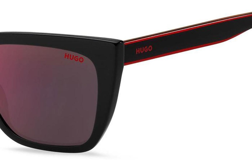 Sluneční brýle HUGO HG1249/S OIT/AO Cat Eye Černé