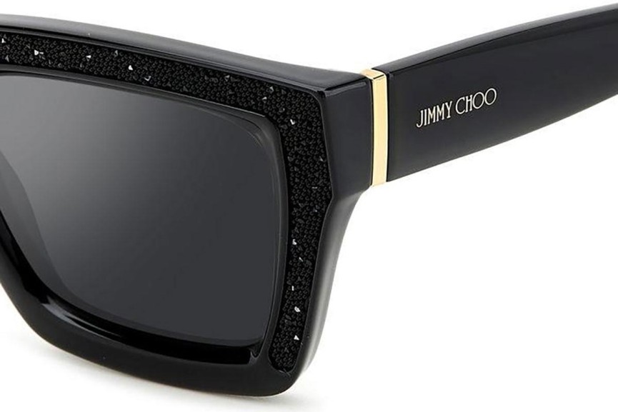 Sluneční brýle Jimmy Choo MEGS/S 807/T4 Obdélníkové Černé