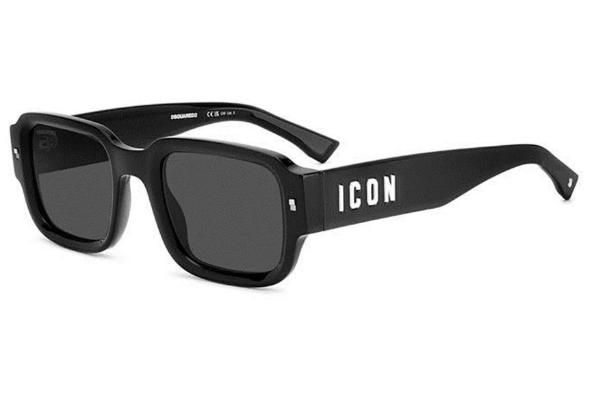 Sluneční brýle Dsquared2 ICON0009/S 807/IR Obdélníkové Černé