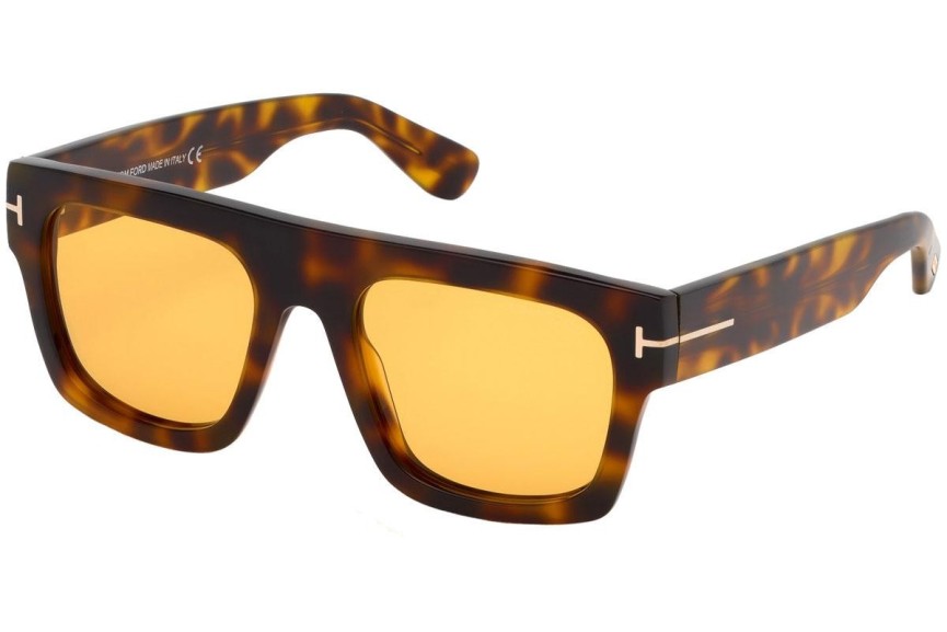 Sluneční brýle Tom Ford Fausto FT0711 56E Flat Top Havana