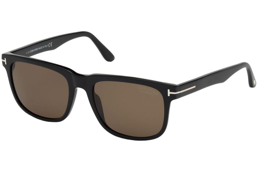 Sluneční brýle Tom Ford Stephenson FT0775 01H Polarized Squared Černé