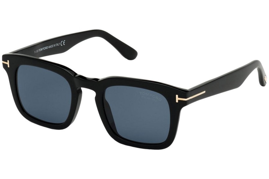 Sluneční brýle Tom Ford Dax FT0751 01V Polarized Squared Černé