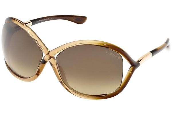 Sluneční brýle Tom Ford Whitney FT0009 74F Oversize Hnědé