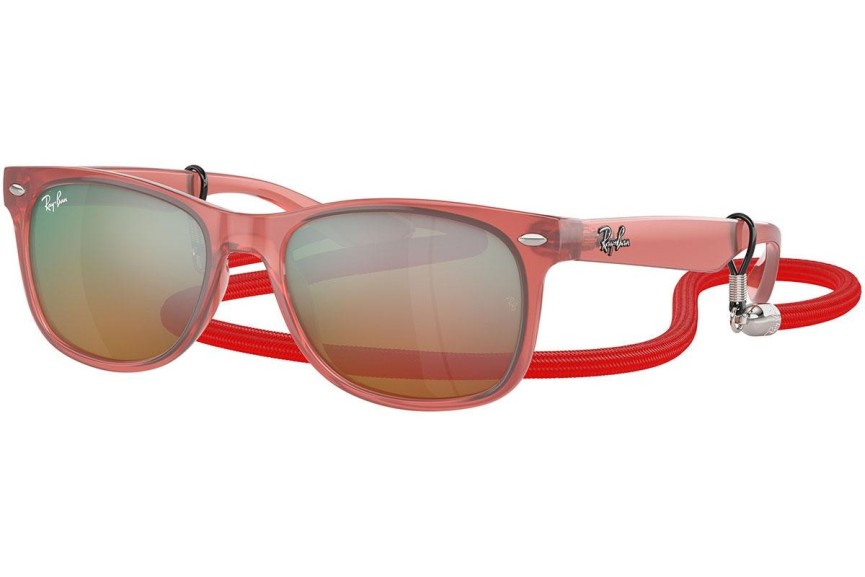 Sluneční brýle Ray-Ban Junior New Wayfarer Junior RJ9052S 7145A8 Squared Růžové