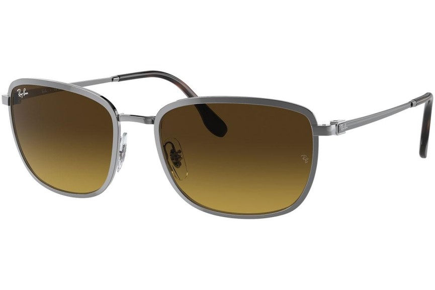 Sluneční brýle Ray-Ban RB3705 916785 Obdélníkové Stříbrné