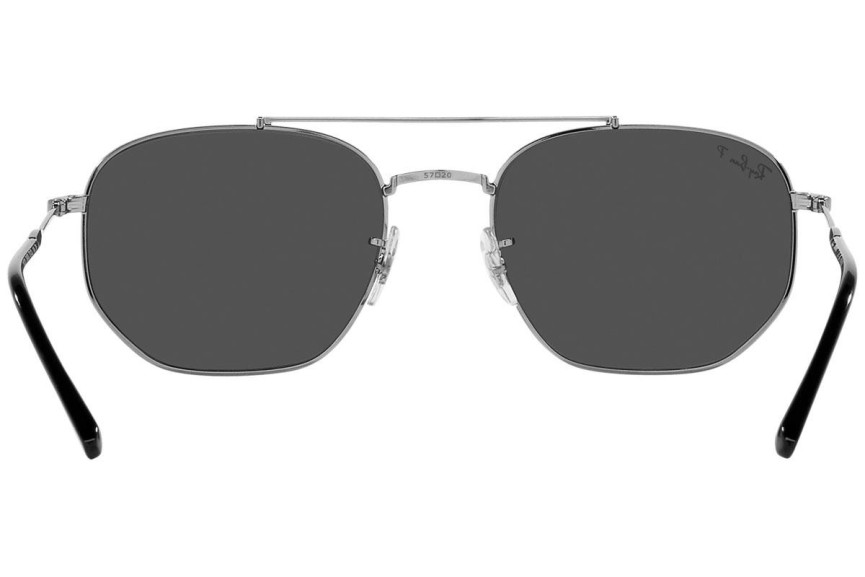 Sluneční brýle Ray-Ban RB3707 004/K8 Polarized Pilot Stříbrné