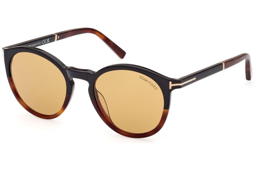 Sluneční brýle Tom Ford FT1021 56E Okrouhlé Havana