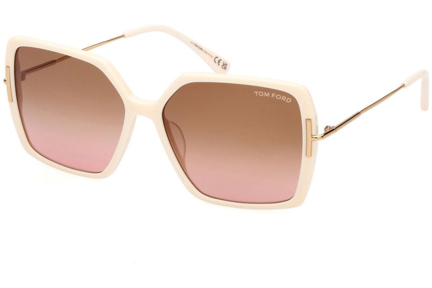 Sluneční brýle Tom Ford FT1039 25F Squared Béžové