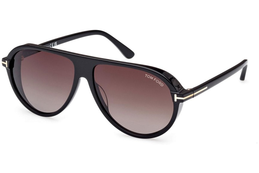 Sluneční brýle Tom Ford FT1023 01B Pilot Černé