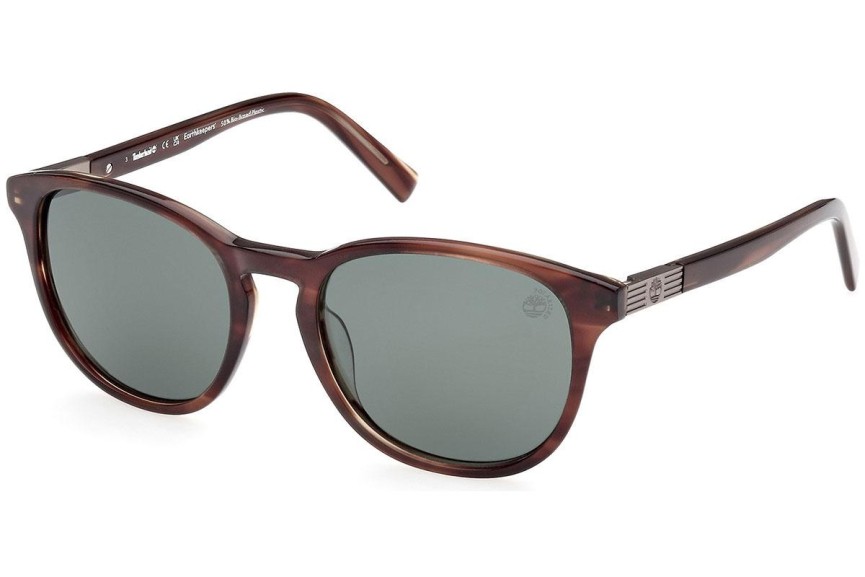 Sluneční brýle Timberland TB9319 48R Polarized Okrouhlé Hnědé