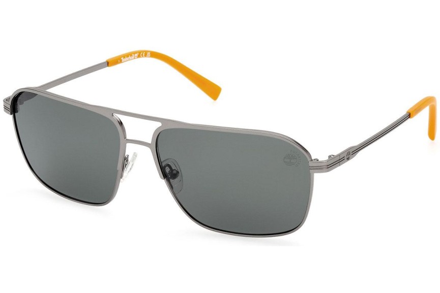 Sluneční brýle Timberland TB9316 09R Polarized Obdélníkové Stříbrné