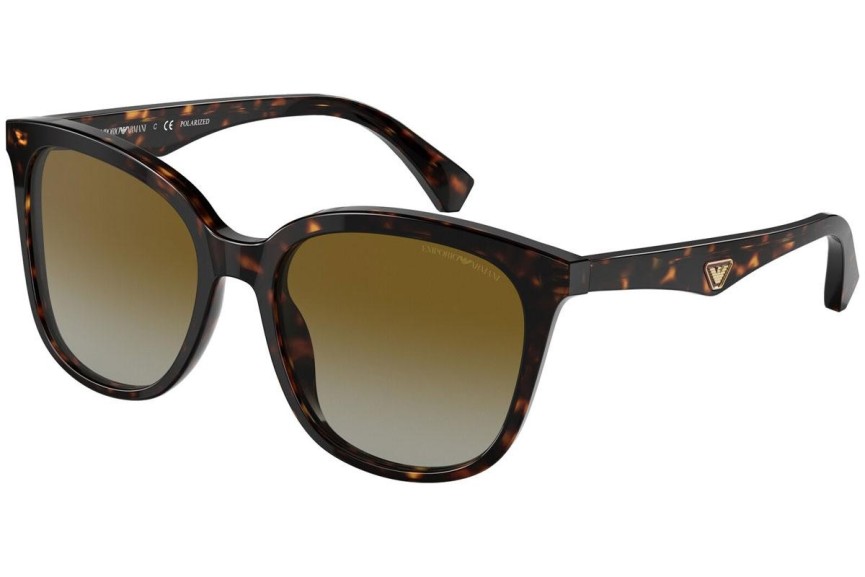 Sluneční brýle Emporio Armani EA4157 5234T5 Polarized Cat Eye Havana