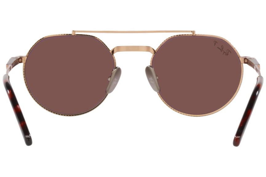 Sluneční brýle Ray-Ban Jack II Titanium Chromance Collection RB8265 3140AF Polarized Okrouhlé Zlaté