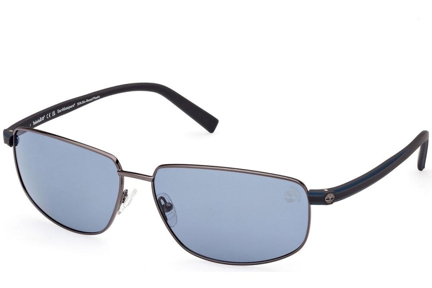 Sluneční brýle Timberland TB9325 08D Polarized Obdélníkové Stříbrné