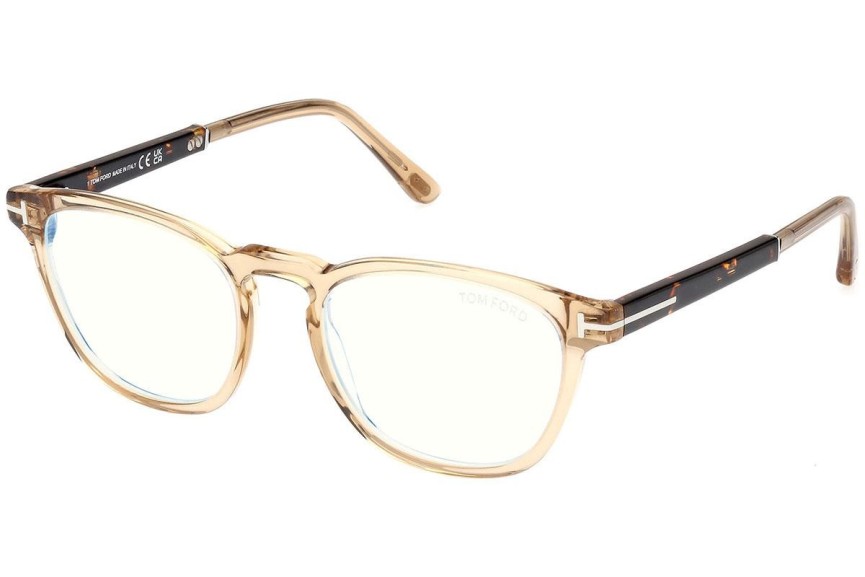 Brýle Tom Ford FT5890-B 047 Okrouhlé Hnědé