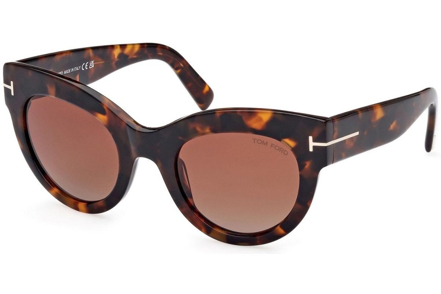 Sluneční brýle Tom Ford Lucilla FT1063 52T Cat Eye Havana